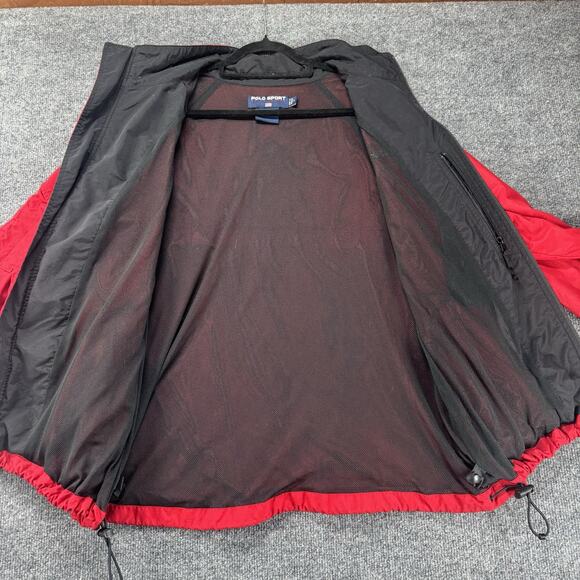 Vintage Y2K Polo Sport Ralph Lauren Windbreaker Men Large Full Zip Multi Pocket - Picture 2 of 13